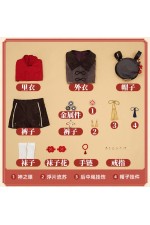 1/3 Delusion Genshin Impact Hu Tao Brown Outfit Cosplay Costume